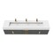 Castello Usa Nile 84-inch Black Vanity Set with White Top and Gold Handles CB-MC-84BLK-GLD-2053-WH - alternate 1